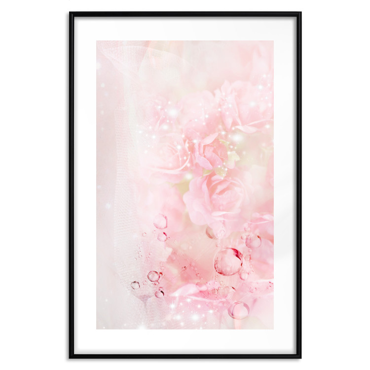 Poster Pink Nature - radiant abstraction with delicate botanical motif 117881 additionalImage 15
