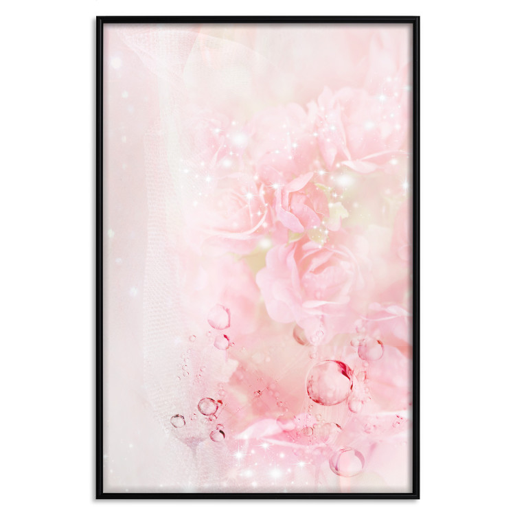 Poster Pink Nature - radiant abstraction with delicate botanical motif 117881 additionalImage 18