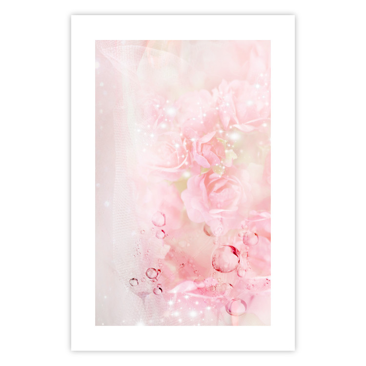 Poster Pink Nature - radiant abstraction with delicate botanical motif 117881 additionalImage 19