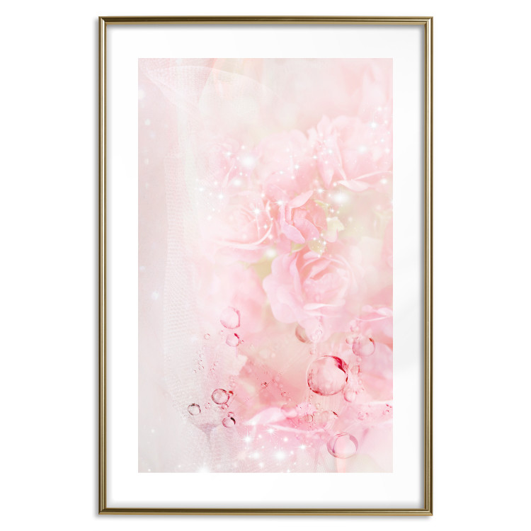 Poster Pink Nature - radiant abstraction with delicate botanical motif 117881 additionalImage 14