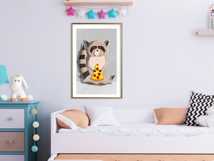 Poster Sweet Tooth Raccoon - colorful playful composition with an animal for children 119281 additionalImage 13