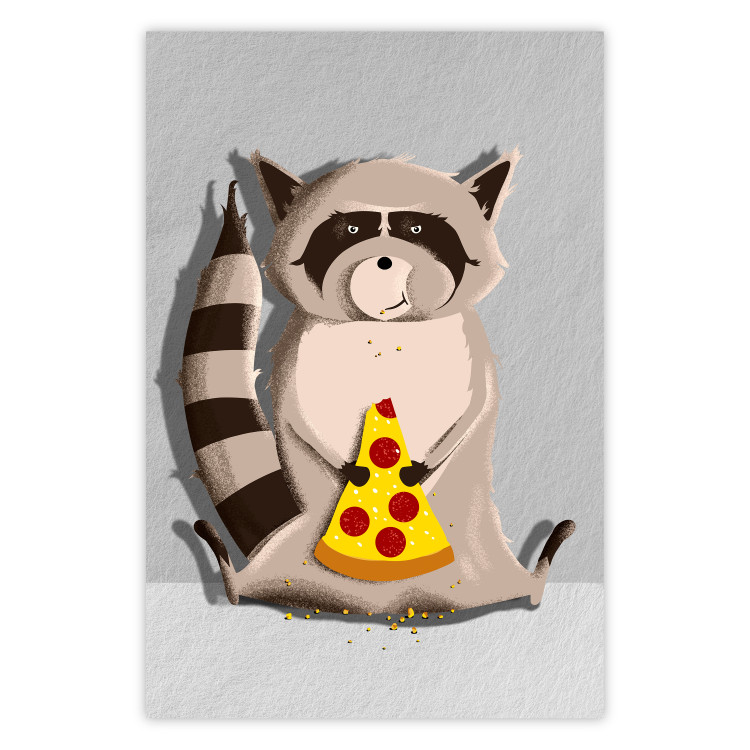 Poster Sweet Tooth Raccoon - colorful playful composition with an animal for children 119281