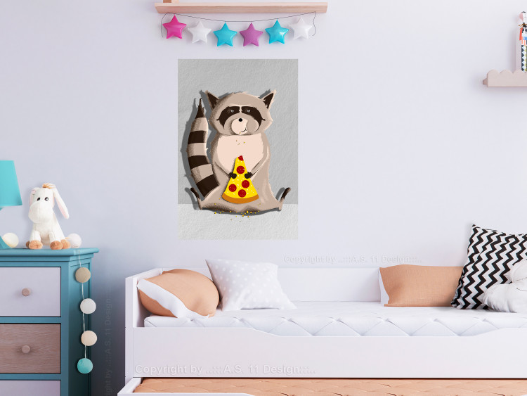Poster Sweet Tooth Raccoon - colorful playful composition with an animal for children 119281 additionalImage 17