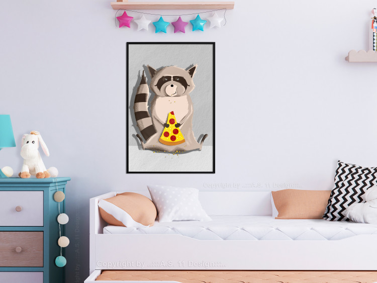 Poster Sweet Tooth Raccoon - colorful playful composition with an animal for children 119281 additionalImage 3