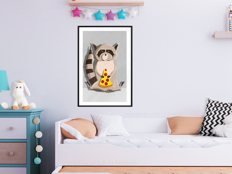 Poster Sweet Tooth Raccoon - colorful playful composition with an animal for children 119281 additionalImage 4