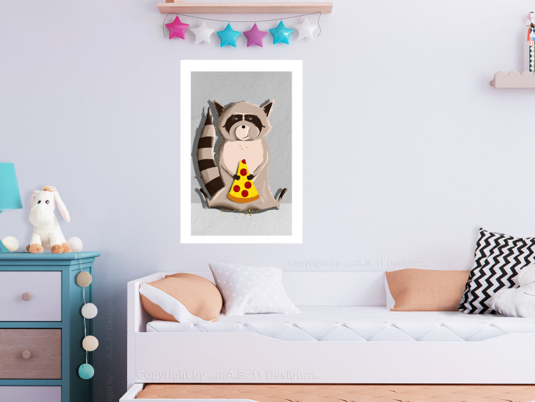 Poster Sweet Tooth Raccoon - colorful playful composition with an animal for children 119281 additionalImage 2