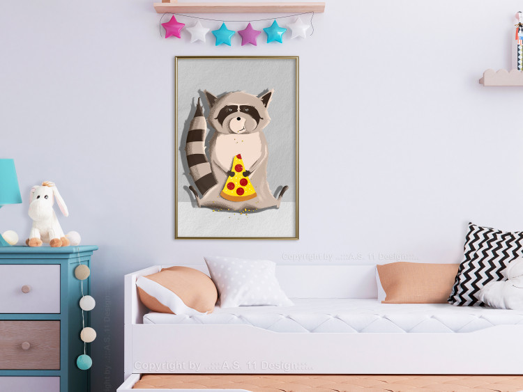 Poster Sweet Tooth Raccoon - colorful playful composition with an animal for children 119281 additionalImage 5