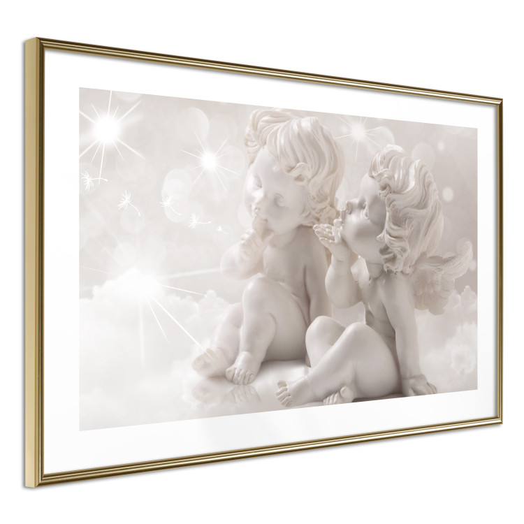 Wall Poster Angelic Gust - pale pink composition amidst clouds and starlight 122281 additionalImage 8