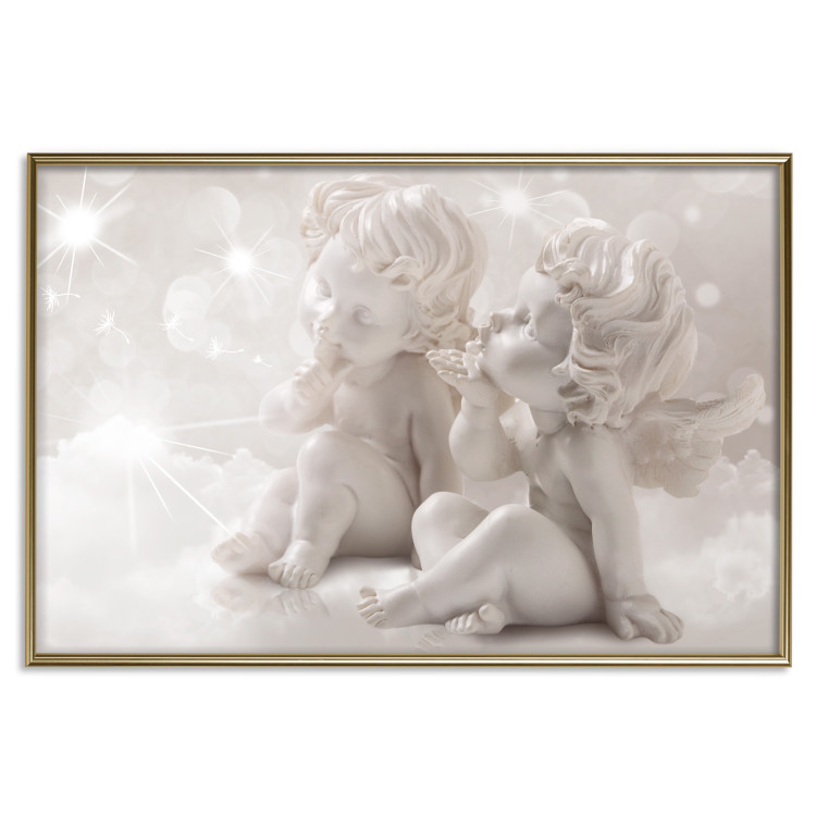 Wall Poster Angelic Gust - pale pink composition amidst clouds and starlight 122281 additionalImage 16