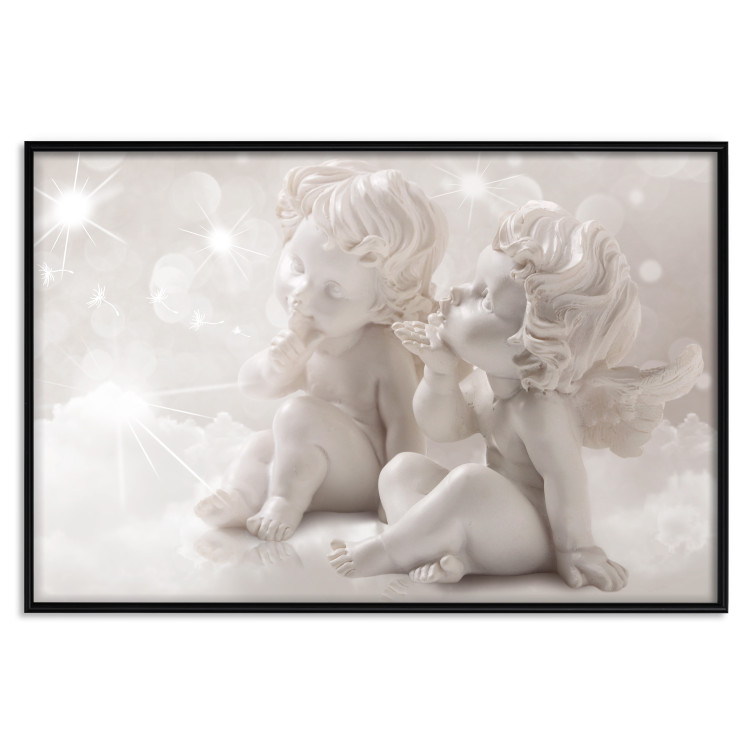 Wall Poster Angelic Gust - pale pink composition amidst clouds and starlight 122281 additionalImage 24