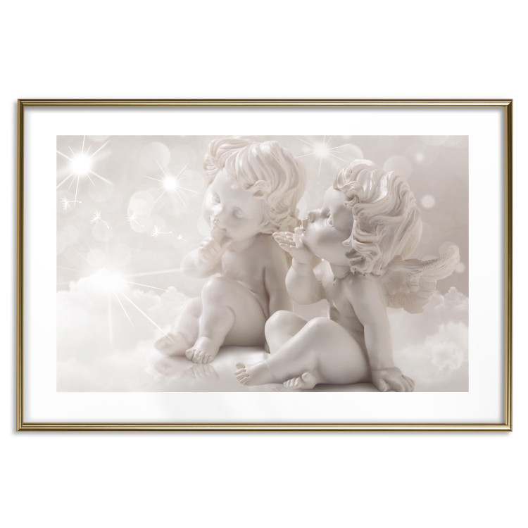 Wall Poster Angelic Gust - pale pink composition amidst clouds and starlight 122281 additionalImage 16