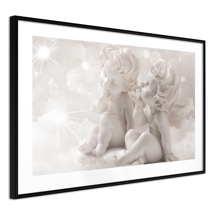Wall Poster Angelic Gust - pale pink composition amidst clouds and starlight 122281 additionalImage 11