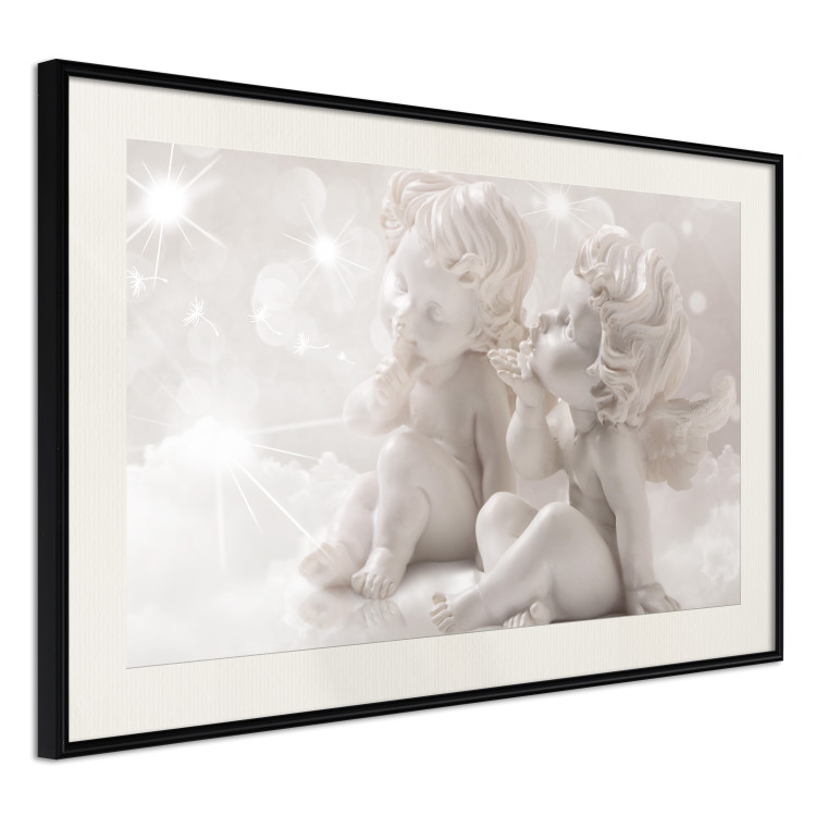 Wall Poster Angelic Gust - pale pink composition amidst clouds and starlight 122281 additionalImage 3