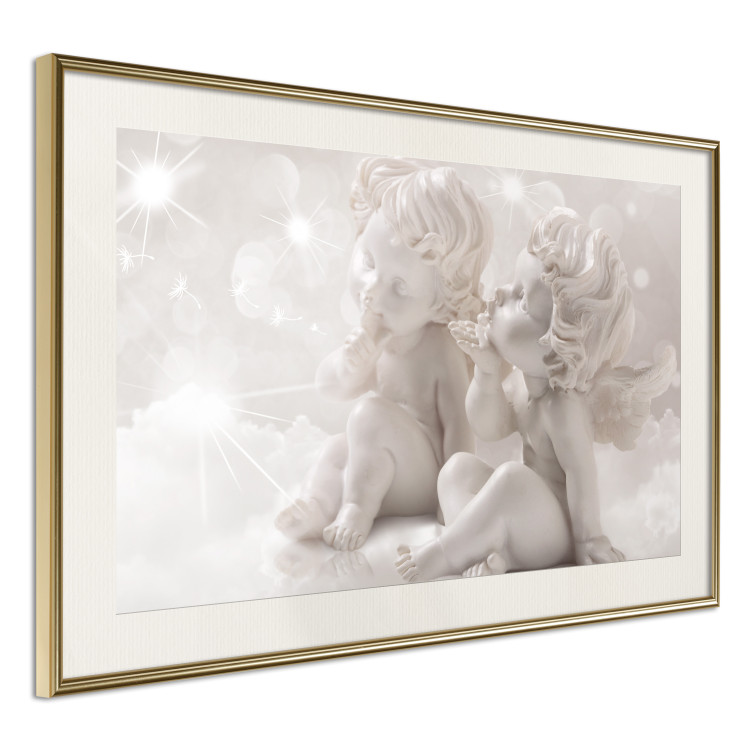 Wall Poster Angelic Gust - pale pink composition amidst clouds and starlight 122281 additionalImage 2