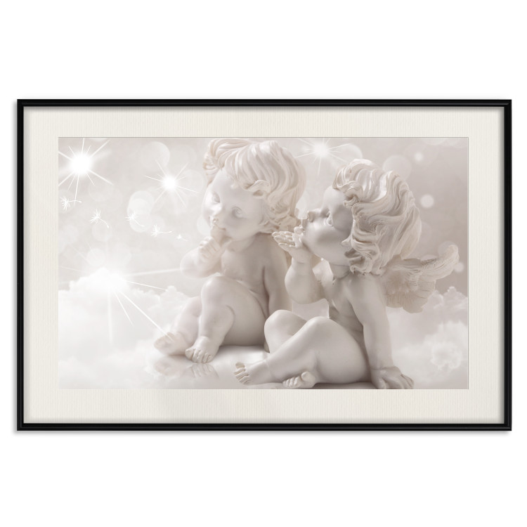 Wall Poster Angelic Gust - pale pink composition amidst clouds and starlight 122281 additionalImage 18