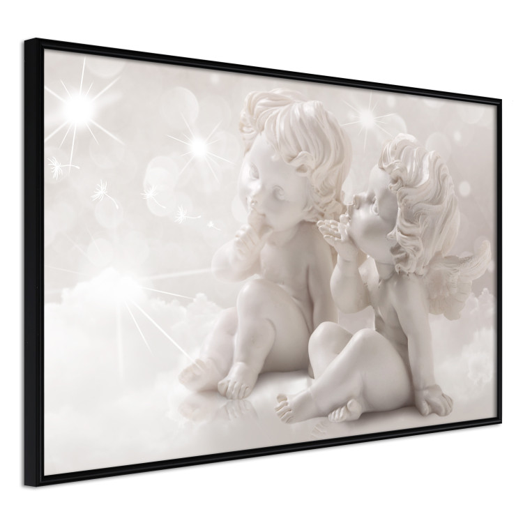 Wall Poster Angelic Gust - pale pink composition amidst clouds and starlight 122281 additionalImage 12