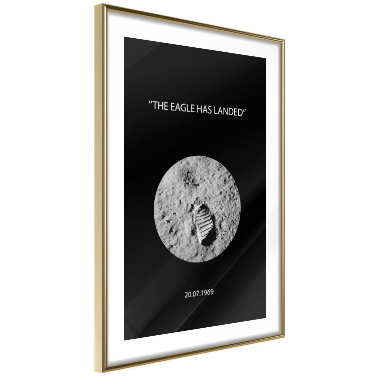 Wall Poster The Eagle Has Landed - black and white English quote about space 123181 additionalImage 8