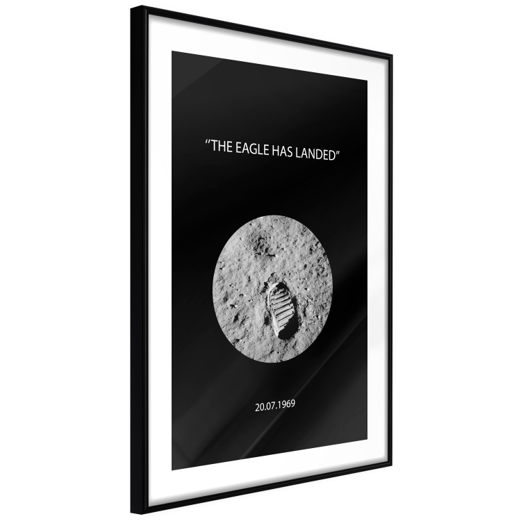 Wall Poster The Eagle Has Landed - black and white English quote about space 123181 additionalImage 11