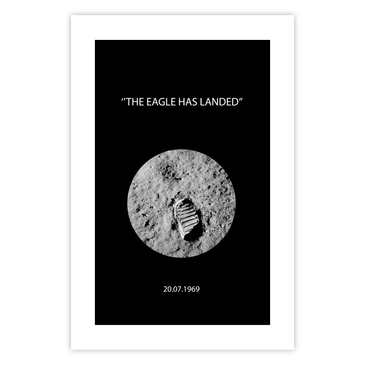 Wall Poster The Eagle Has Landed - black and white English quote about space 123181 additionalImage 19