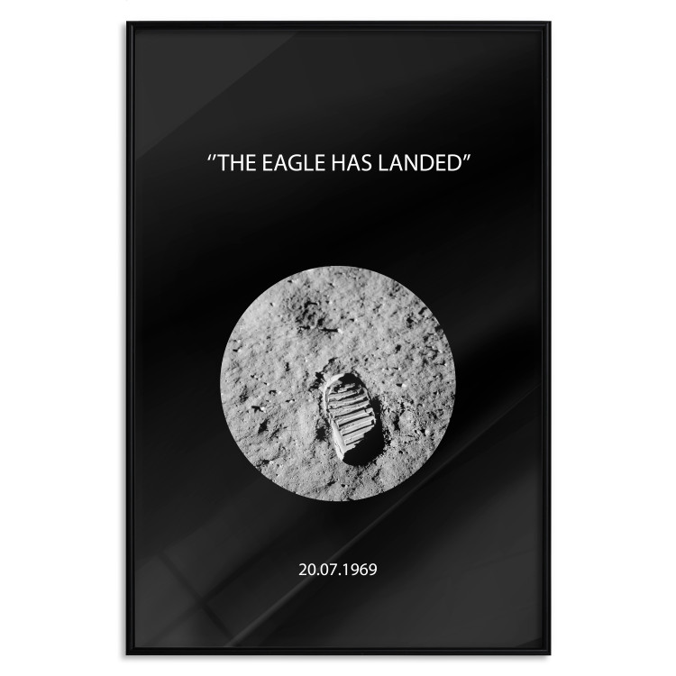 Wall Poster The Eagle Has Landed - black and white English quote about space 123181 additionalImage 18