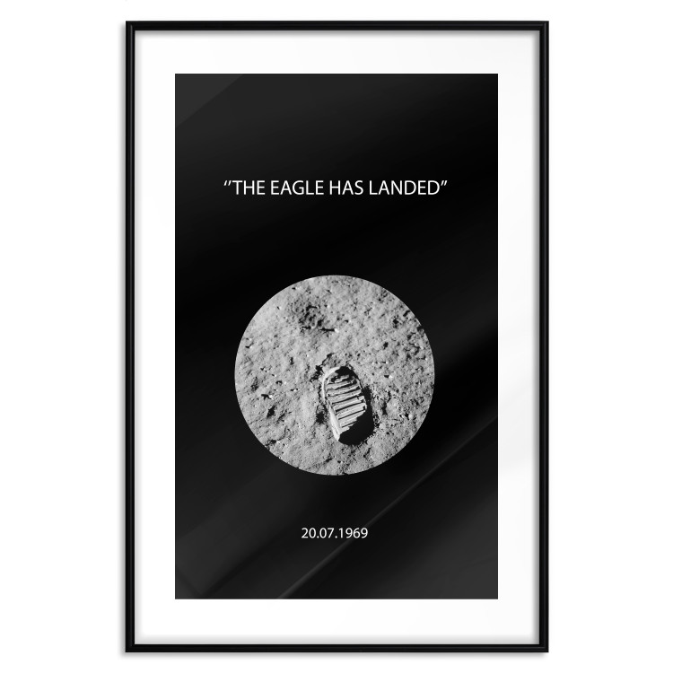 Wall Poster The Eagle Has Landed - black and white English quote about space 123181 additionalImage 15