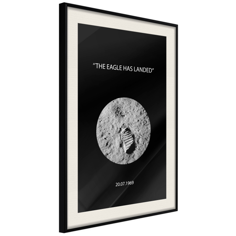 Wall Poster The Eagle Has Landed - black and white English quote about space 123181 additionalImage 3