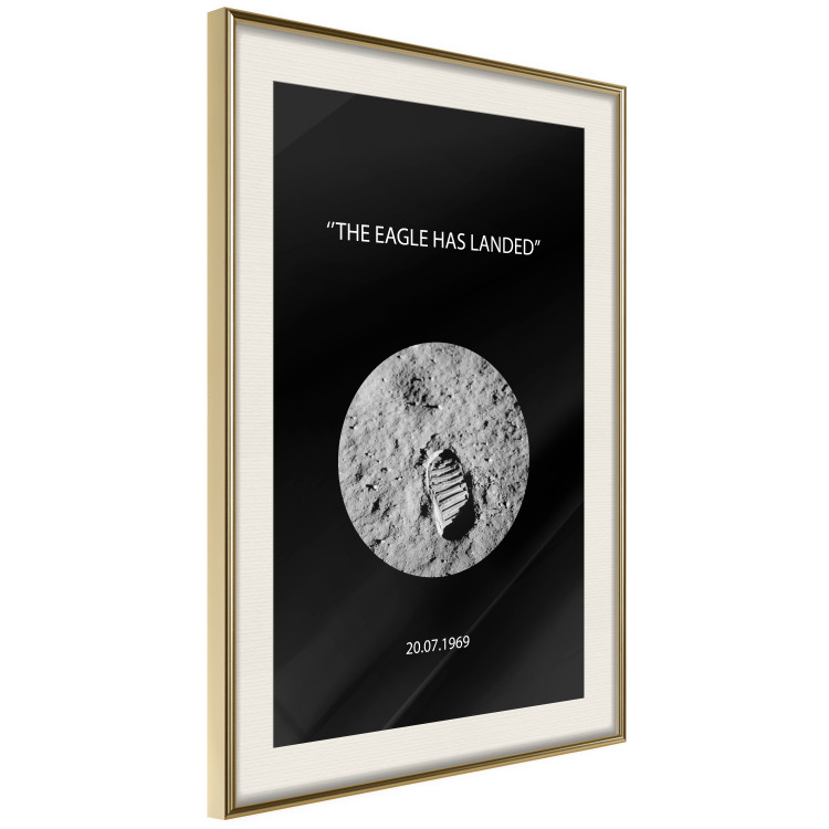 Wall Poster The Eagle Has Landed - black and white English quote about space 123181 additionalImage 2