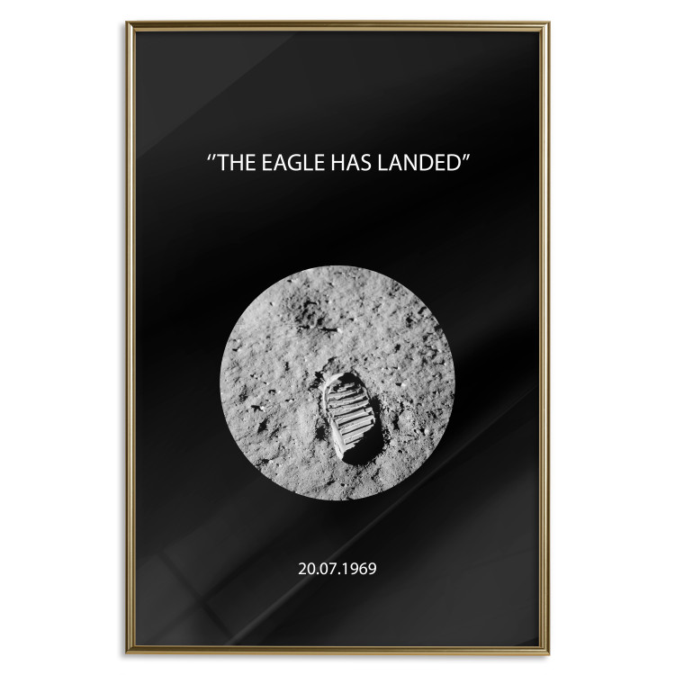 Wall Poster The Eagle Has Landed - black and white English quote about space 123181 additionalImage 20
