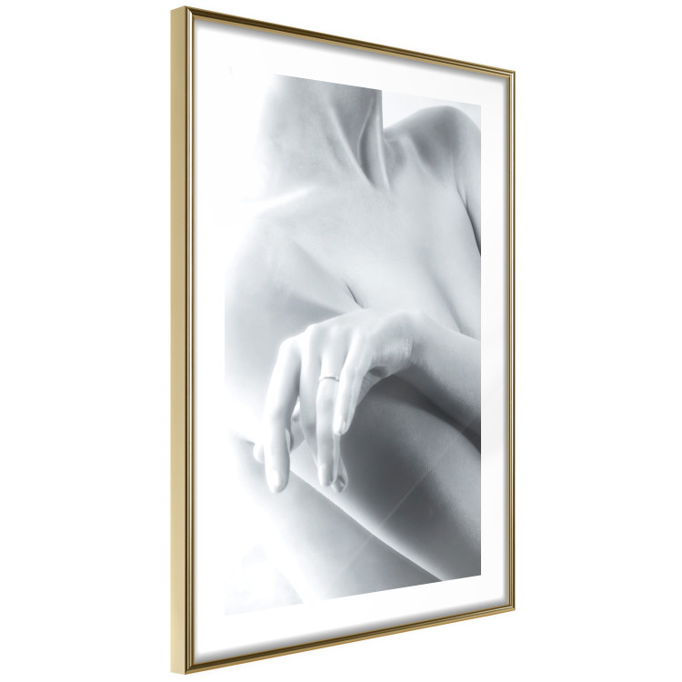 Poster Feminine Delicacy - black and white nude of a woman with a ring on her finger 123481 additionalImage 6