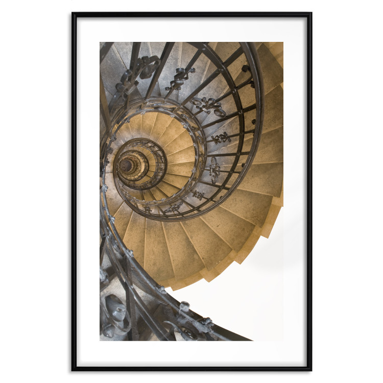 Poster Architectural Spiral - architecture of stairs with metal railing 123881 additionalImage 15