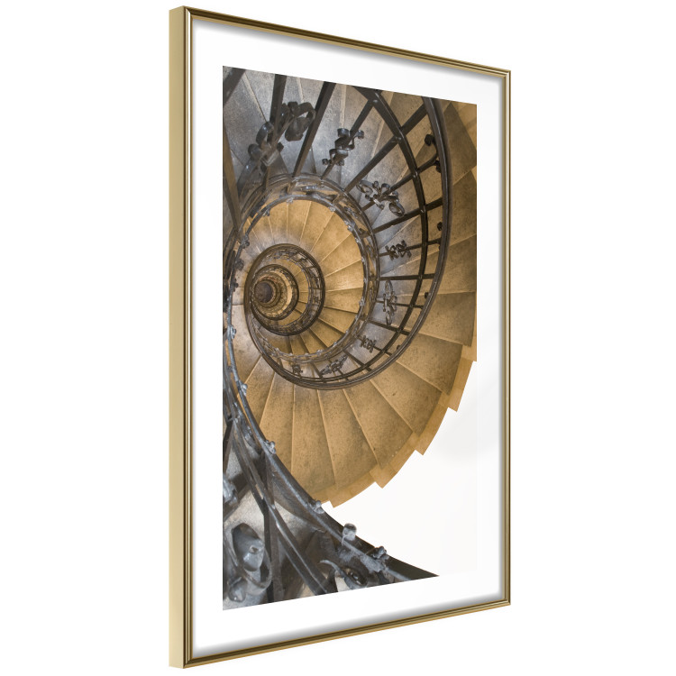 Poster Architectural Spiral - architecture of stairs with metal railing 123881 additionalImage 8