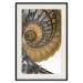 Poster Architectural Spiral - architecture of stairs with metal railing 123881 additionalThumb 18