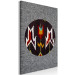 Canvas Art Print Abstract folklore - a motif resembling embroidery on grey canvas 125081 additionalThumb 2