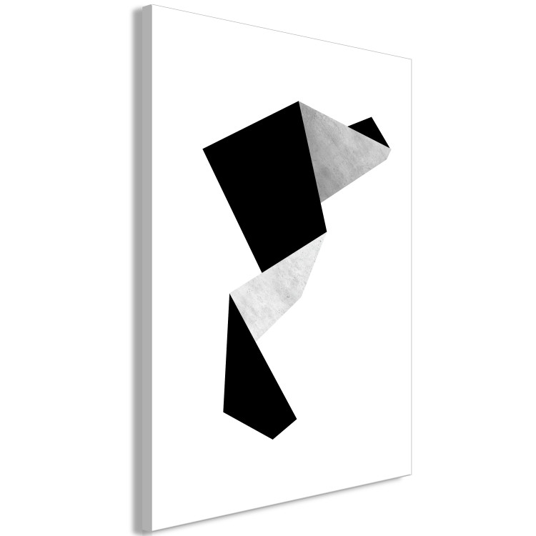 Canvas Art Print Black and grey geometric figures - minimalistic abstraction 127381 additionalImage 2