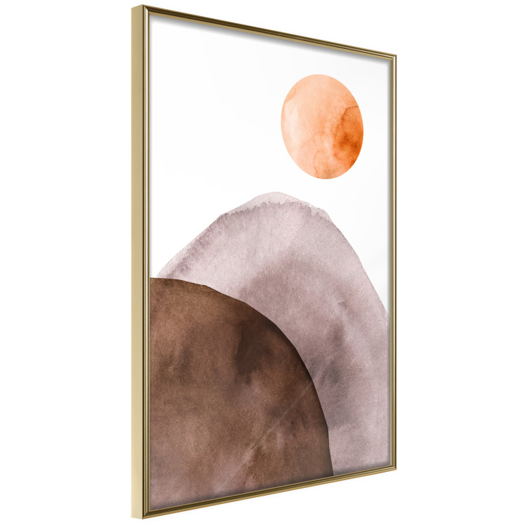 Wall Poster Moon and Mountains - abstract composition of moon and mountains on a white background 127481 additionalImage 12