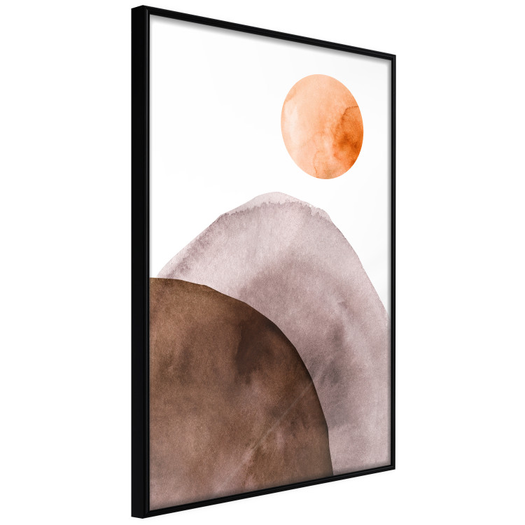 Wall Poster Moon and Mountains - abstract composition of moon and mountains on a white background 127481 additionalImage 11