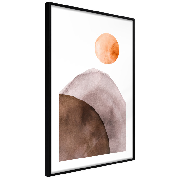 Wall Poster Moon and Mountains - abstract composition of moon and mountains on a white background 127481 additionalImage 6