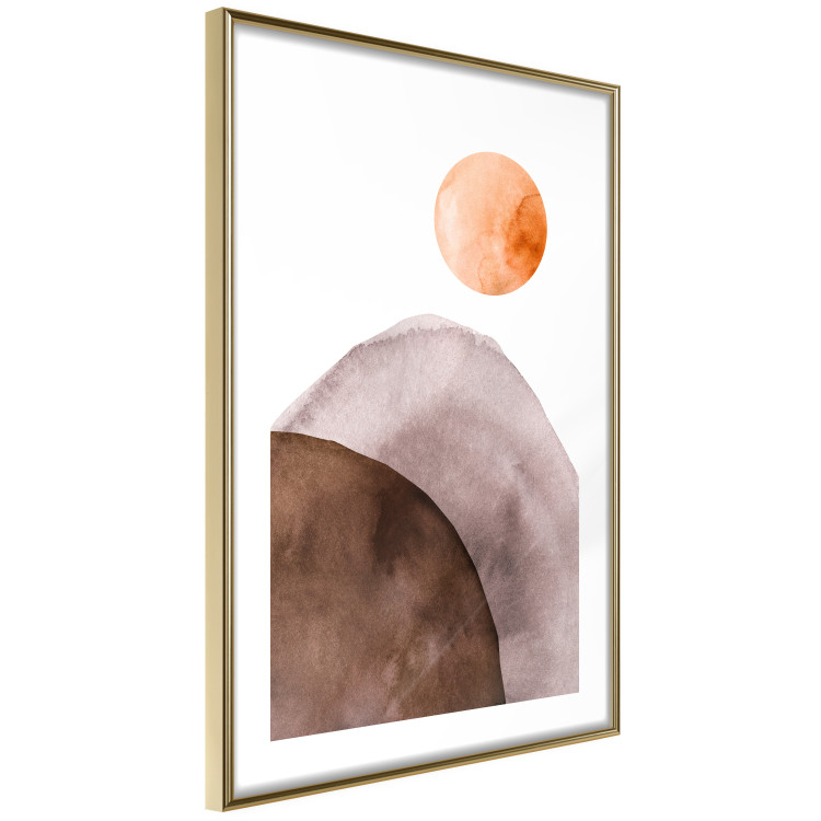 Wall Poster Moon and Mountains - abstract composition of moon and mountains on a white background 127481 additionalImage 9