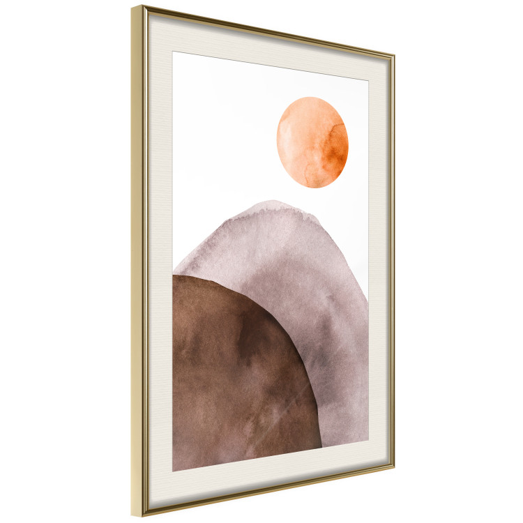 Wall Poster Moon and Mountains - abstract composition of moon and mountains on a white background 127481 additionalImage 3