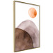 Wall Poster Moon and Mountains - abstract composition of moon and mountains on a white background 127481 additionalThumb 12