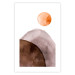 Wall Poster Moon and Mountains - abstract composition of moon and mountains on a white background 127481 additionalThumb 25