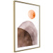 Wall Poster Moon and Mountains - abstract composition of moon and mountains on a white background 127481 additionalThumb 9