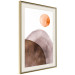 Wall Poster Moon and Mountains - abstract composition of moon and mountains on a white background 127481 additionalThumb 3
