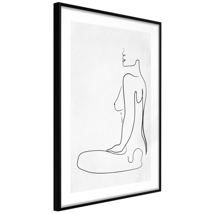 Poster Female Form - black female nude in the form of line art on a white background 129781 additionalImage 8