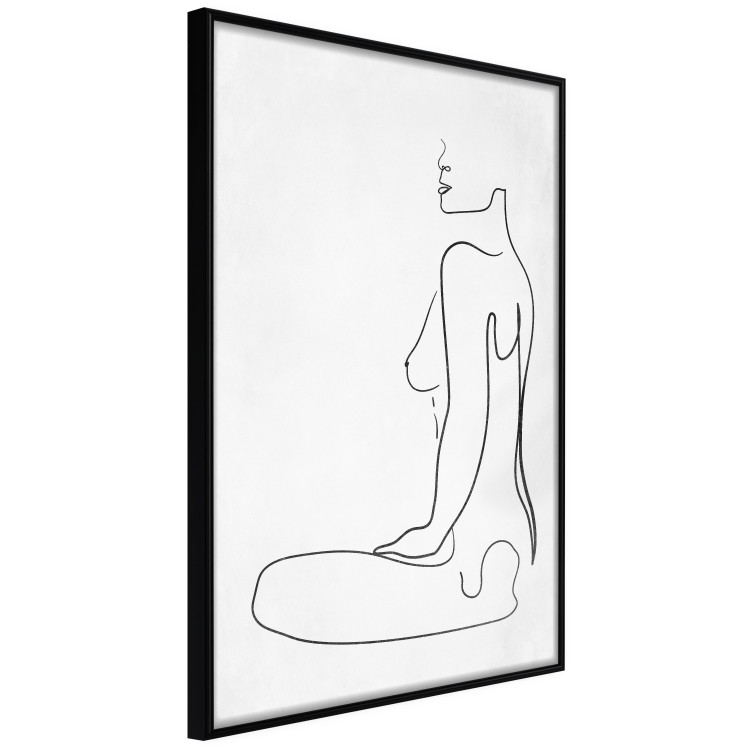 Poster Female Form - black female nude in the form of line art on a white background 129781 additionalImage 11