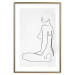 Poster Female Form - black female nude in the form of line art on a white background 129781 additionalThumb 14