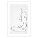 Poster Female Form - black female nude in the form of line art on a white background 129781 additionalThumb 19