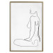 Poster Female Form - black female nude in the form of line art on a white background 129781 additionalThumb 21