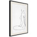 Poster Female Form - black female nude in the form of line art on a white background 129781 additionalThumb 2