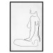 Poster Female Form - black female nude in the form of line art on a white background 129781 additionalThumb 16